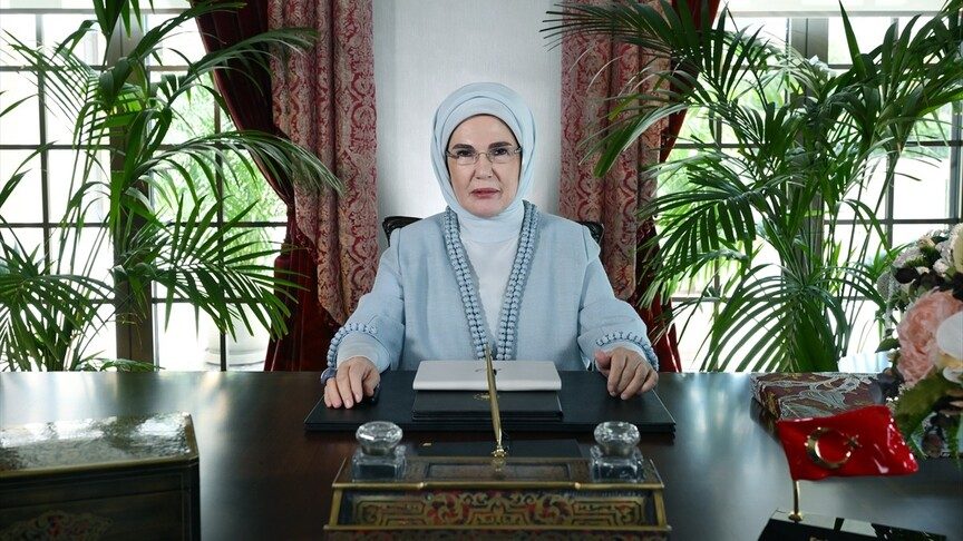 Emine Erdoğan, 6. Lider Eşleri Zirvesi'ne video mesaj gönderdi