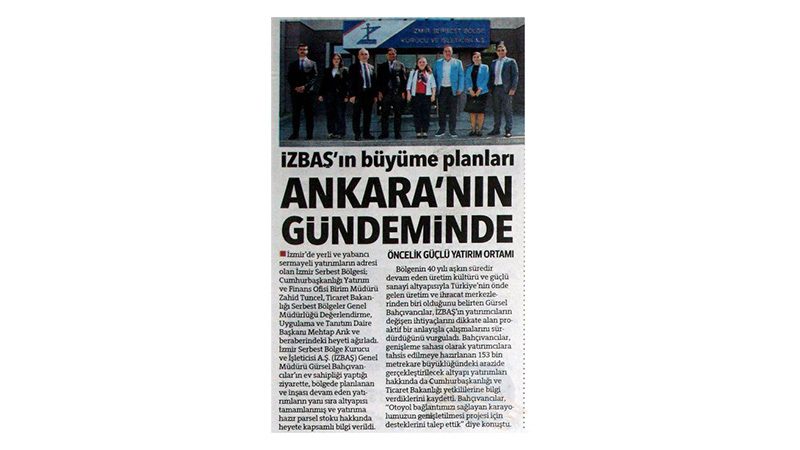 İZBAŞ’IN BÜYÜME PLANLARI ANKARA’NIN GÜNDEMİNDE