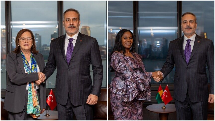 Bakan Fidan Venezuelalı, El Salvadorlu ve Gine Bissaulu mevkidaşlarıyla New York'ta görüştü