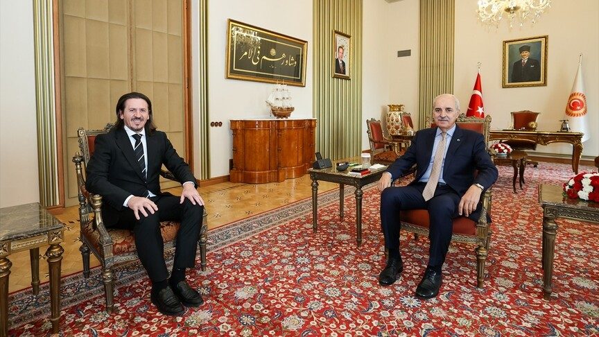 TBMM Başkanı Kurtulmuş, Kuzey Makedonya Kültür ve Turizm Bakanı Süleymani'yi kabul etti