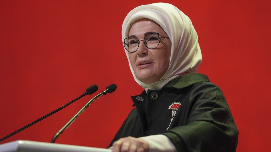 Emine Erdoğan: Gazze'de üç yıldır insanlığın gözü önünde bir halkın kökleri sökülmeye çalışılıyor